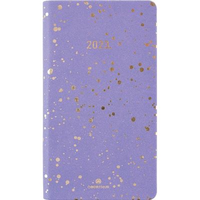 3664447126722-Agenda de poche Céleste - 1 semaine sur 2 pages - 9,5 x 17,5 cm - lilas - Oberthur--0