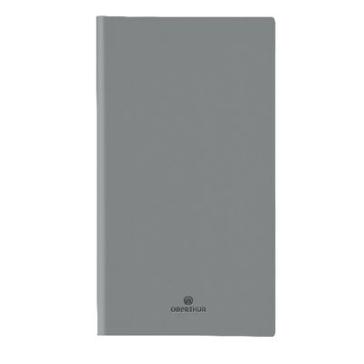 3664447132853-Agenda de poche spiralé Malmö - 1 semaine sur 2 pages - 9,5 x 17,5 cm - gris - Oberthur--0