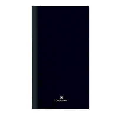 3664447132860-Agenda de poche spiralé Malmö - 1 semaine sur 2 pages - 9,5 x 17,5 cm - noir - Oberthur--0