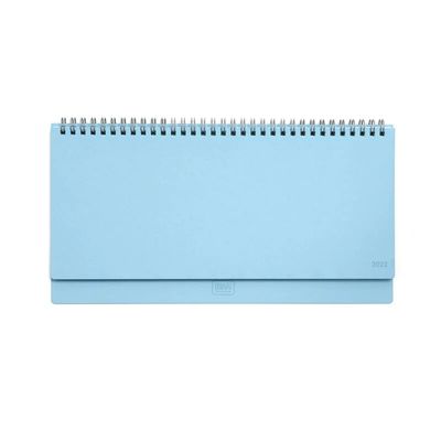 8054117625986-Agenda à spirale Colours Collection - planificateur de bureau - 1 semaine par page - 29 x 15 cm - bleu--0