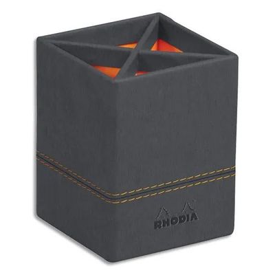 3037921945254-RHODIA Rhodiarama - Pot à crayons - titane - en polyuréthane--0