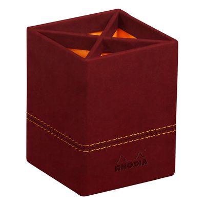 3037921945261-RHODIA Rhodiarama - Pot à crayons - lie de vin - en polyuréthane--0