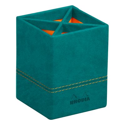 3037921945322-RHODIA Rhodiarama - Pot à crayons - paon - en polyuréthane--0