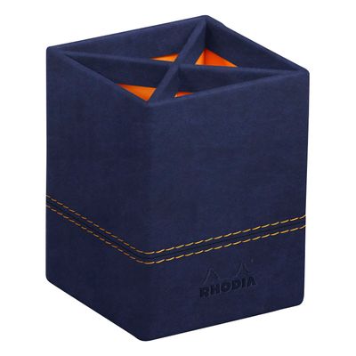 3037921945346-RHODIA Rhodiarama - Pot à crayons - bleu nuit - en polyuréthane--0