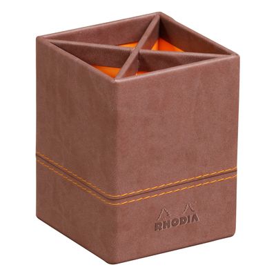 3037923188130-RHODIA Rhodiarama - Pot à crayons - chocolat - en polyuréthane--0