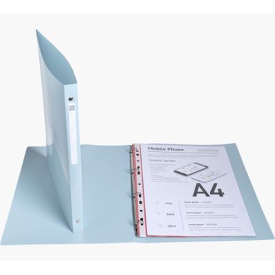 3130630511106-Exacompta BeeBlue - Classeur souple 4 anneaux - Dos 20 mm - A4 - pour 140 feuilles - disponible dans diff--5