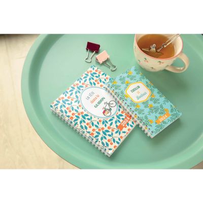 3660942082297-Agenda spiralé Dodo&Cath - 1 semaine sur 2 pages  - 15 x 17 cm - la tête dans le guidon - Exacompta--1
