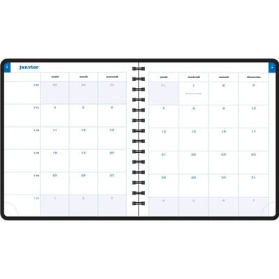 3660942082297-Agenda spiralé Dodo&Cath - 1 semaine sur 2 pages  - 15 x 17 cm - la tête dans le guidon - Exacompta--3
