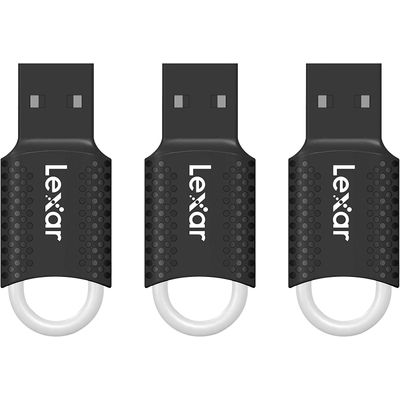 0843367129348-Lexar JumpDrive V40 -  Pack de 3 clés USB 16 Go - USB 2.0 - noir--1