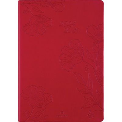 3664447168685-Agenda Summerside - 1 semaine sur 2 pages - 17 x 24,5 cm - rouge - Oberthur--0