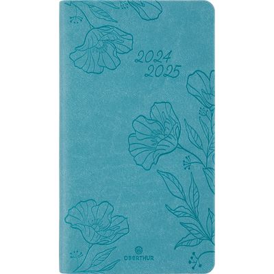 3664447168753-Agenda de poche Summerside - 1 semaine sur 2 pages - 9,5 x 17,5 cm - vert turquoise - Oberthur--0