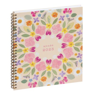 3660942086486-Exacompta Chemin Des Marettes Eurotime - Agenda 2025 - semainier - reliure à anneaux métalliques - 22 W - 185 x 225 mm - papier blanc - couverture ivoir--0