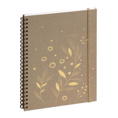 3660942086073-Agenda de bureau Végétal Horizons 20S Visuel spiralé - 1 semaine sur 2 pages - 15 x 21 cm - Kraft - --0