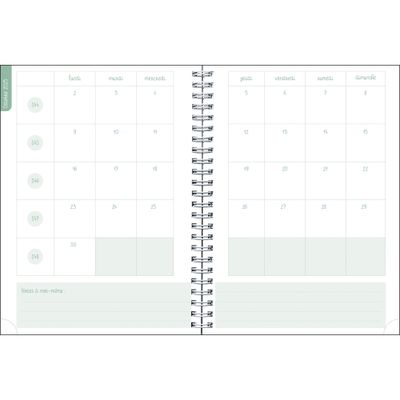 3660942086561-Agenda de bureau Gomargu 21S spiralé - 1 semaine sur 1 page - 15 x 21 cm - Namasté - Exacompta--3