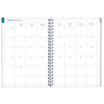 3660942086479-Agenda de bureau Mini Labo EasyTime 21S Spiralé - 1 semaine sur 2 pages - 15 x 21 cm - Blanc - Exacomp--3
