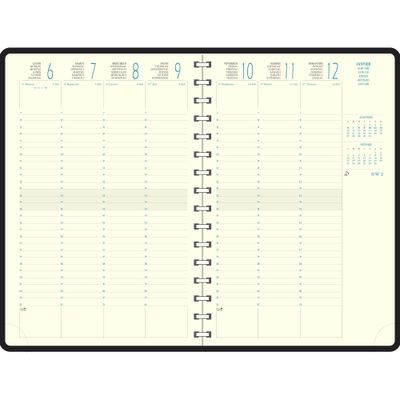 3660942086240-Exacompta Denim - Agenda 2025 - semainier - reliure à anneaux métalliques - 160 x 240 mm - papier ivoire ---2