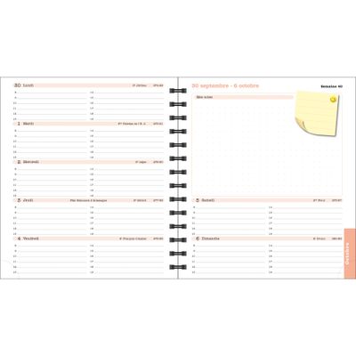 3660942085953-Exacompta Sophie Adde Lady - Agenda 15 x 17 cm - 2025 - semainier - reliure à anneaux métalliques - 18S - 150 x 170 mm - blanc ---1