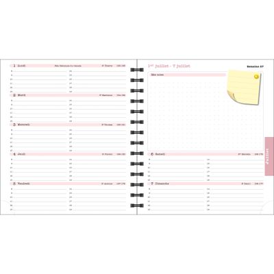 3660942085953-Exacompta Sophie Adde Lady - Agenda 15 x 17 cm - 2025 - semainier - reliure à anneaux métalliques - 18S - 150 x 170 mm - blanc --10