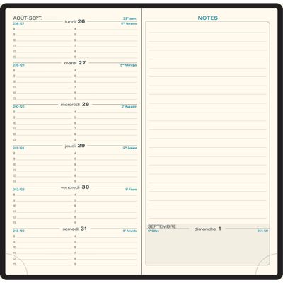 3660942085830-Agenda de poche Sésame Espace 17 - 1 semaine sur 2 pages - 9 x 17,5 cm - disponible dans différentes cou--3