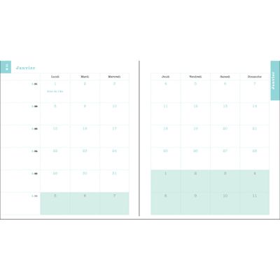 3660942085731-Agenda de poche Sophie Adde Lady 16S spiralé - 1 semaine sur 2 pages - 9 x 16 cm - Vases - Exacompta--6