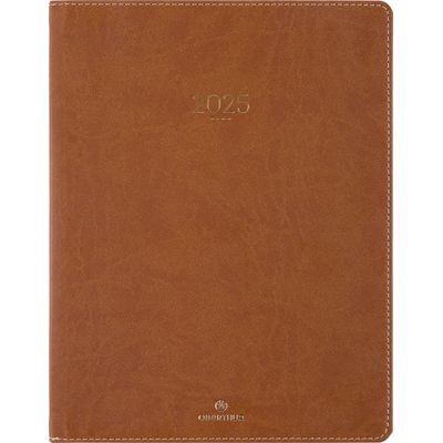 3664447207254-Agenda Eton - 1 semaine sur 2 pages - 22 x 28 cm - marron - Oberthur--0