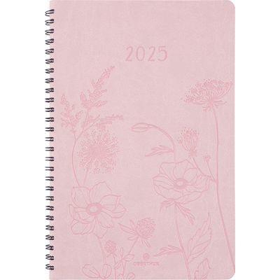 3664447204901-Agenda à spirale Primrose - 1 semaine sur 2 pages - 17 x 24,5 cm - rose - Oberthur--0