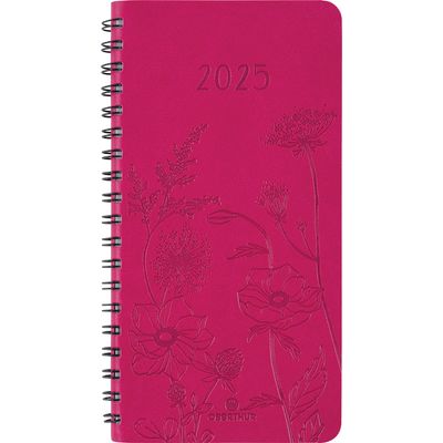 3664447205021-Agenda de poche spiralé Primrose - 1 semaine sur 2 pages - 9,5 x 17 cm - fuchsia - Oberthur--0