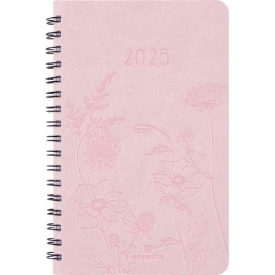 3664447205052-Agenda de poche spiralé Primrose - 1 semaine sur 2 pages - 10 x 15 cm - rose - Oberthur--0