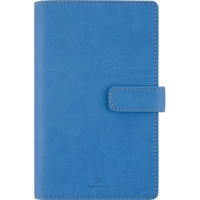 3664447210629-Agenda à spirale Milano - 1 semaine sur 2 pages - 11 x 18 cm - bleu denim - Oberthur--0