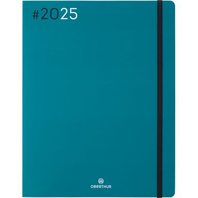 3664447205878-Agenda Flex - 1 semaine sur 2 pages - 22 x 28 cm - émeraude - Oberthur--0