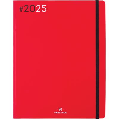 3664447205885-Agenda Flex - 1 semaine sur 2 pages - 22 x 28 cm - rouge - Oberthur--0