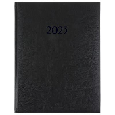3664447206066-Agenda London - 1 semaine sur 2 pages - 22 x 28 cm - noir - Oberthur--0