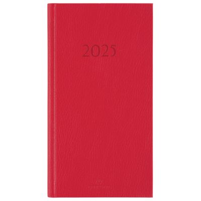 3664447206158-Agenda London - 1 semaine sur 2 pages - 9,5 x 17,5 cm - rouge - Oberthur--0