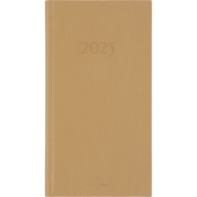 3664447206172-Agenda London - 1 semaine sur 2 pages - 9,5 x 17,5 cm - beige - Oberthur--0