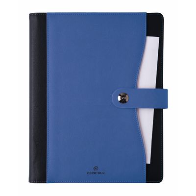 3664447208152-Agenda à spirale Davos - 1 semaine sur 2 pages - 22 x 28 cm - bleu - Oberthur--0