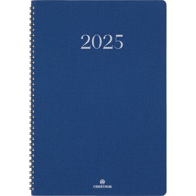 3664447208411-Agenda spiralé Galway - 1 semaine sur 2 pages - 22 x 28 cm - bleu marine - Oberthur--0