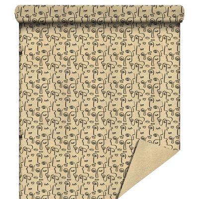 3700030057551-Papier cadeau kraft recyclée lisse Facing noir - 70 cm x 50 m--0