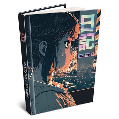 3592930025972-Agenda RDC reliure intégra année scolaire BOUCHUT "Manga corail" 12,5 x 17,5 cm --0
