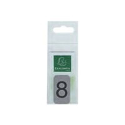 3130630671886-Exacompta - Plaque adhésive chiffre 1 - 25 x 44 mm - aluminium brossé-Avant-0