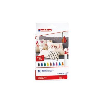 4057305013576-edding textile 4600 - Feutre - permanent - couleurs assorties - encre pigmentée à base d-P_405200141_1-0