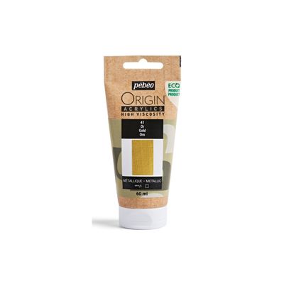 3167868170416-Pebeo Origin - Peinture - acrylique à base d'eau - or - opaque - métallique - 60 ml-P_405223786_2-0