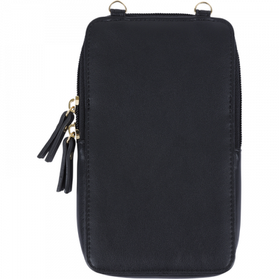 3664447203928-Oberthur Lisbonne - Sac Téléphone Noir – Petit Sac Bandoulière Élégant Mix-Matière, Porte-Monnaie Am-P_405246753_3-2