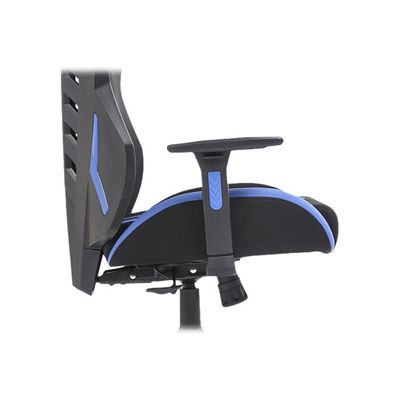 3701338800719-Fauteuil gamer POPER-M - accoudoirs réglables - noir et bleu-Gros plan-10