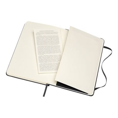 8055002852944-Moleskine Classic Medium - Carnet de notes - 11,5 x 17,5 cm - papier ivoire - ligné - couve-Angle droit-1