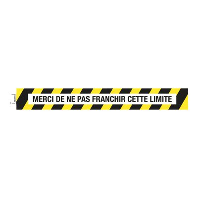 3130630671176-Exacompta - Panneau de signalisation adhésif au sol - Merci de ne pas franchir cette limite - 800-Avant-0