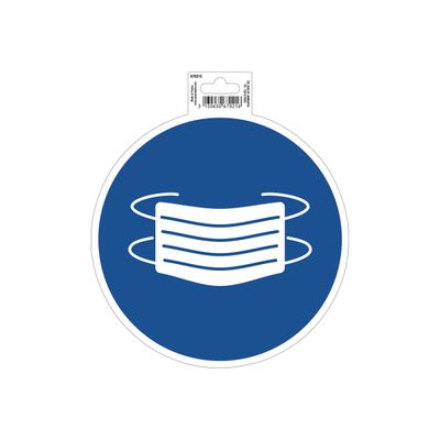 3130630670216-Exacompta - Pictogramme - masque obligatoire - 200 x 200 mm - bleu-Avant-0