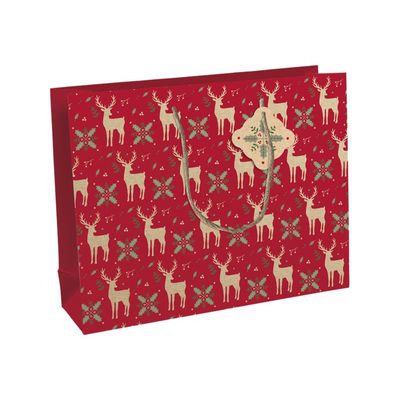 5033601497646-Clairefontaine Lovely Home - Sac cadeau rouge - 37,3 cm x 11,8 cm x 27,5 cm-Angle gauche-0