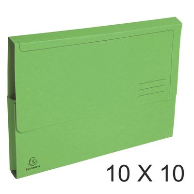 3130632469733-Exacompta Forever - 10 Paquets de 10 Chemises poche - 290 gr - vert vif--0