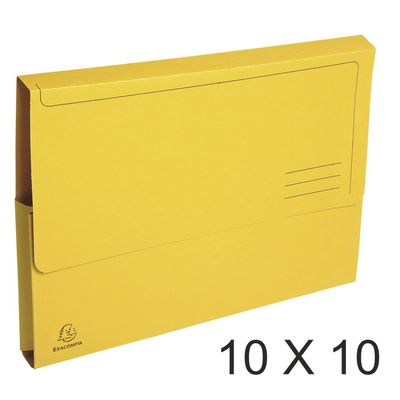 3130632469795-Exacompta Forever - 10 Paquets de 10 Chemises poche - 290 gr - jaune--0