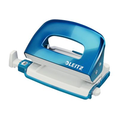 4002432101382-Leitz WOW NeXXt Mini - Perforateur - 10 feuilles - métal - bleu métallisé-Angle droit-0
